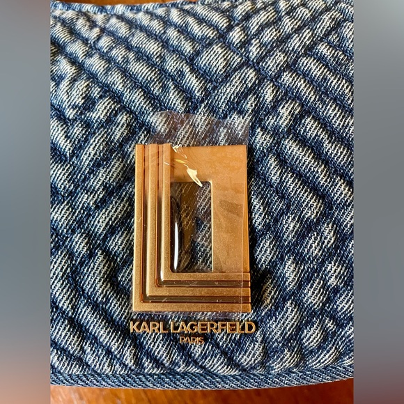 Karl Lagerfeld Denim Lafayette Convertible Crossbody Shoulder Bag NWT - Picture 7 of 11